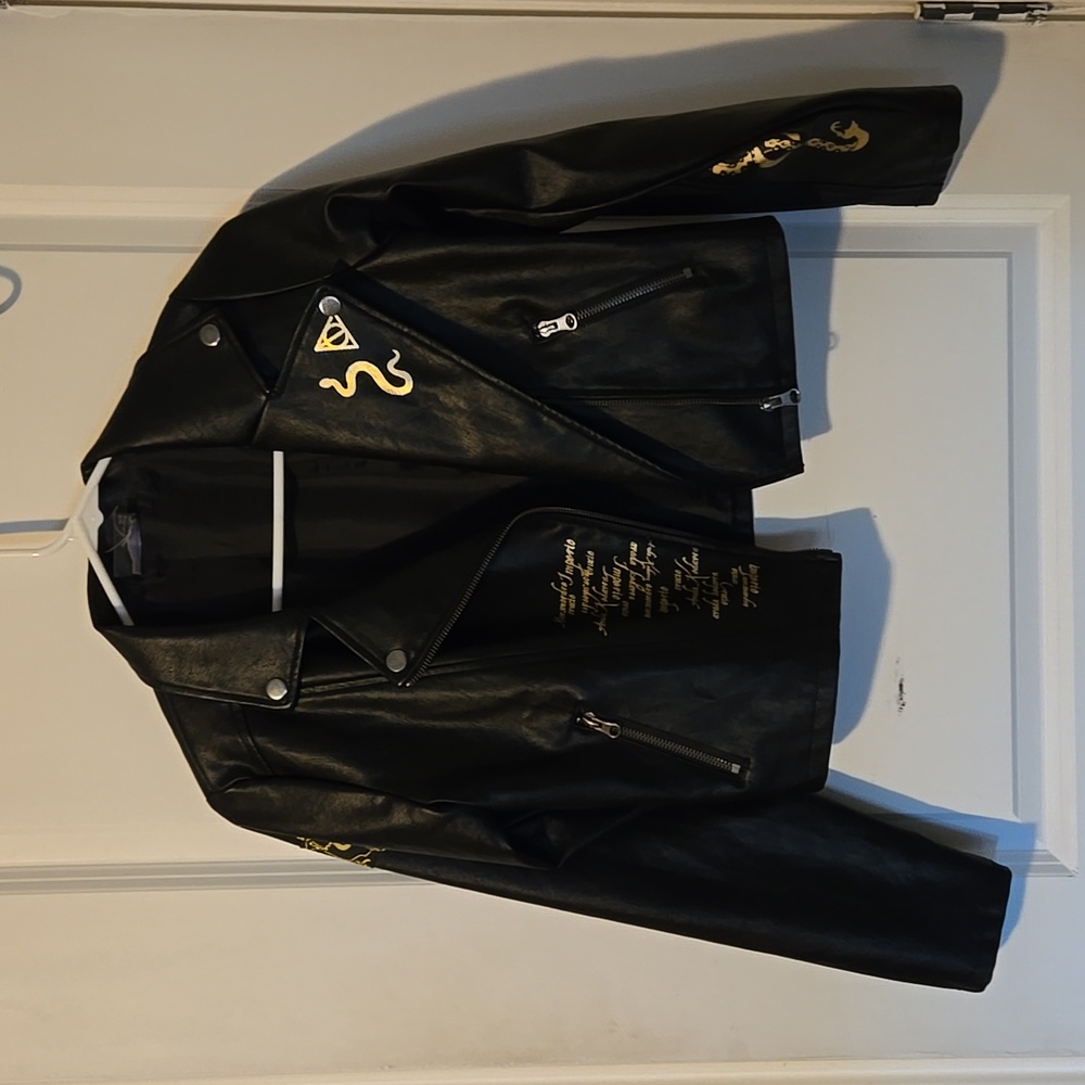 Harry Potter fake leather crop jacket, size unknown